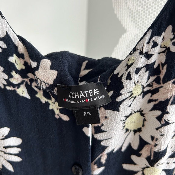 Le Chateau Navy/Floral Mini Dress - Picture 5 of 7